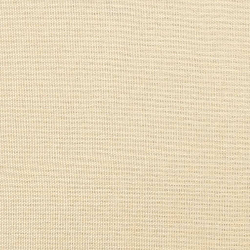 Sgabello Crema e Arancione 45x29,5x35 cm Tessuto e Similpelle 341528