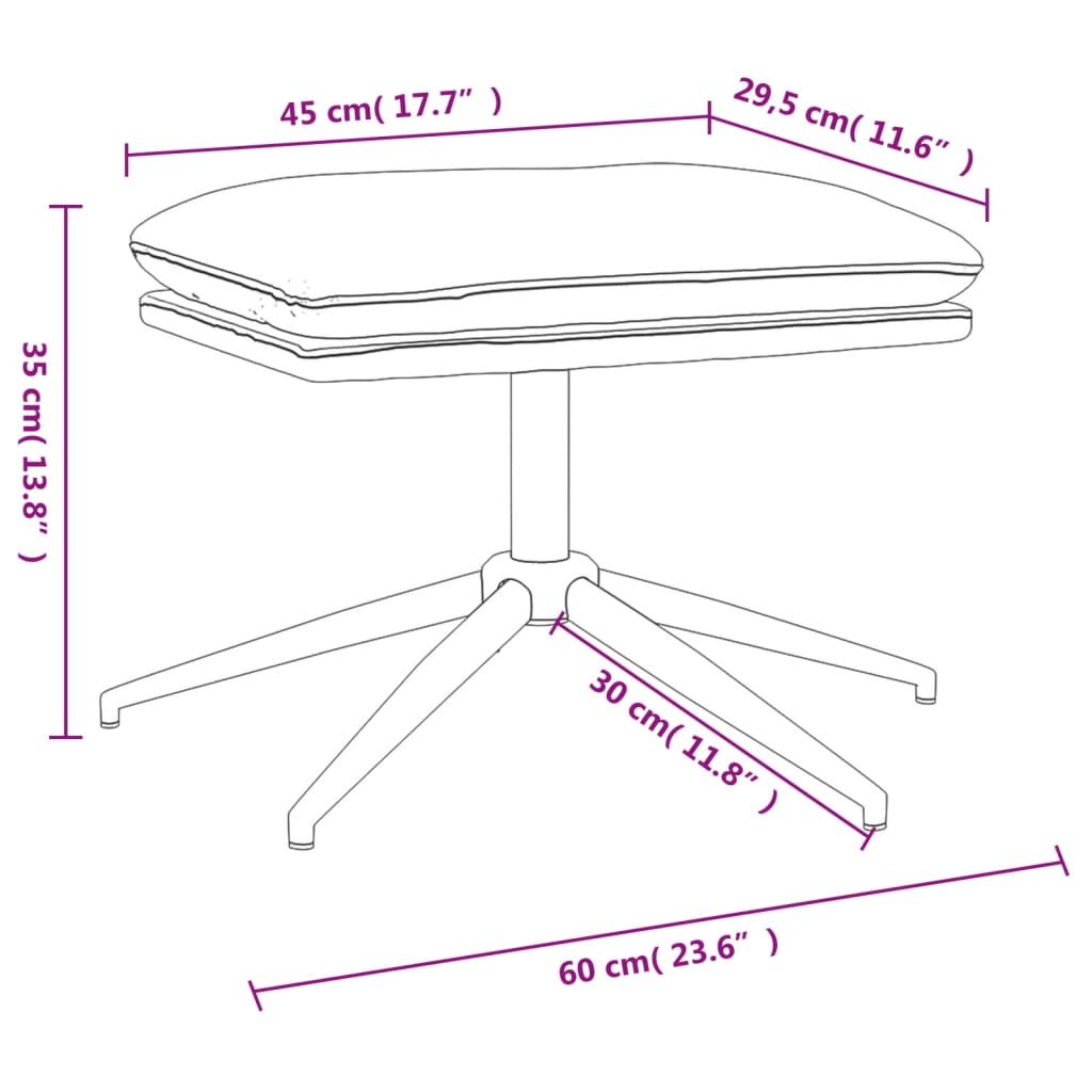 Sgabello Tortora 60x60x35 cm in Microfibra 341559