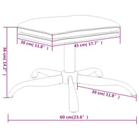 Poggiapiedi Crema 60x60x36 cm in Tessuto 341569