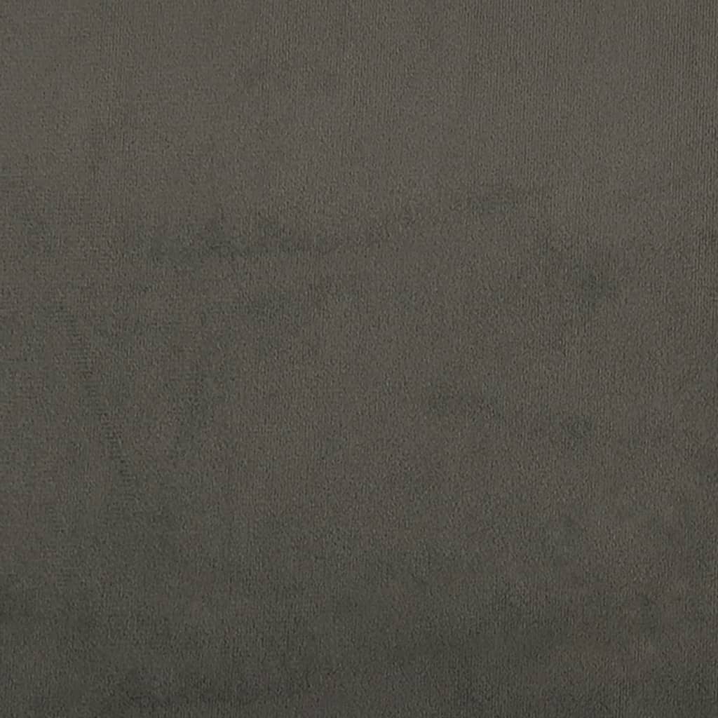 Poggiapiedi Grigio Scuro 60x60x36 cm in Velluto 341579