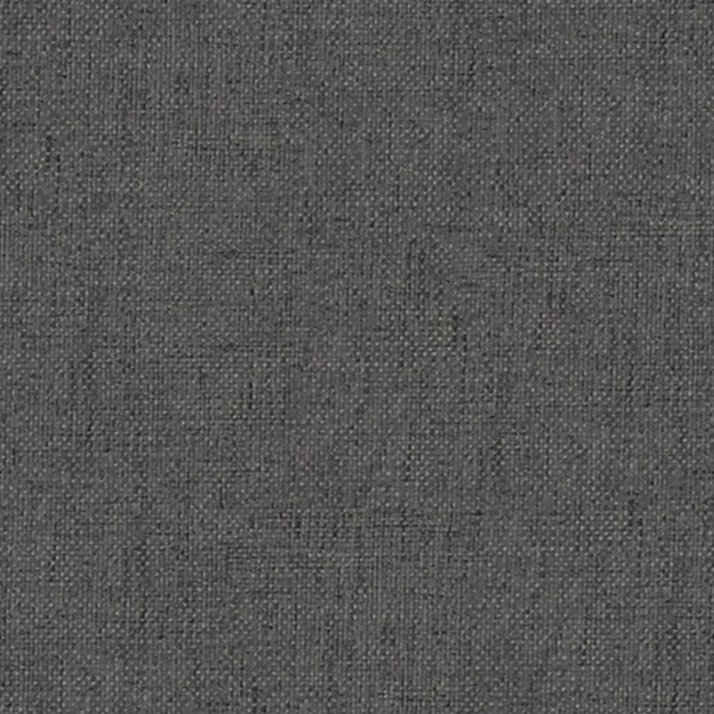 Poggiapiedi Grigio Scuro 60x60x36 cm in Tessuto e Similpelle 341608