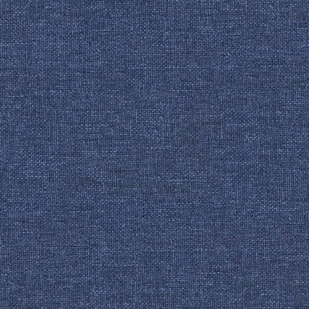 Poggiapiedi Blu 60x60x36 cm in Tessuto e Similpelle 341611