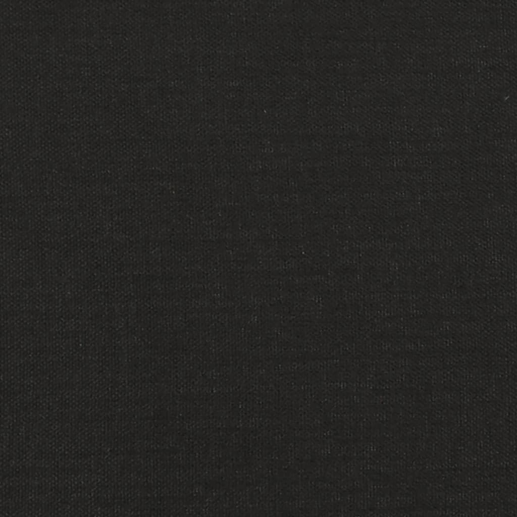 Poggiapiedi Nero 60x60x36 cm in Tessuto e Similpelle 341613