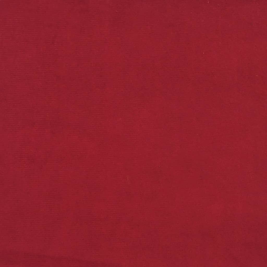 Poggiapiedi Rosso Vino 60x60x36 cm in Velluto 341631