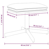 Poggiapiedi Bianco Crema 60x60x39 cm in Velluto cod mxl 64272