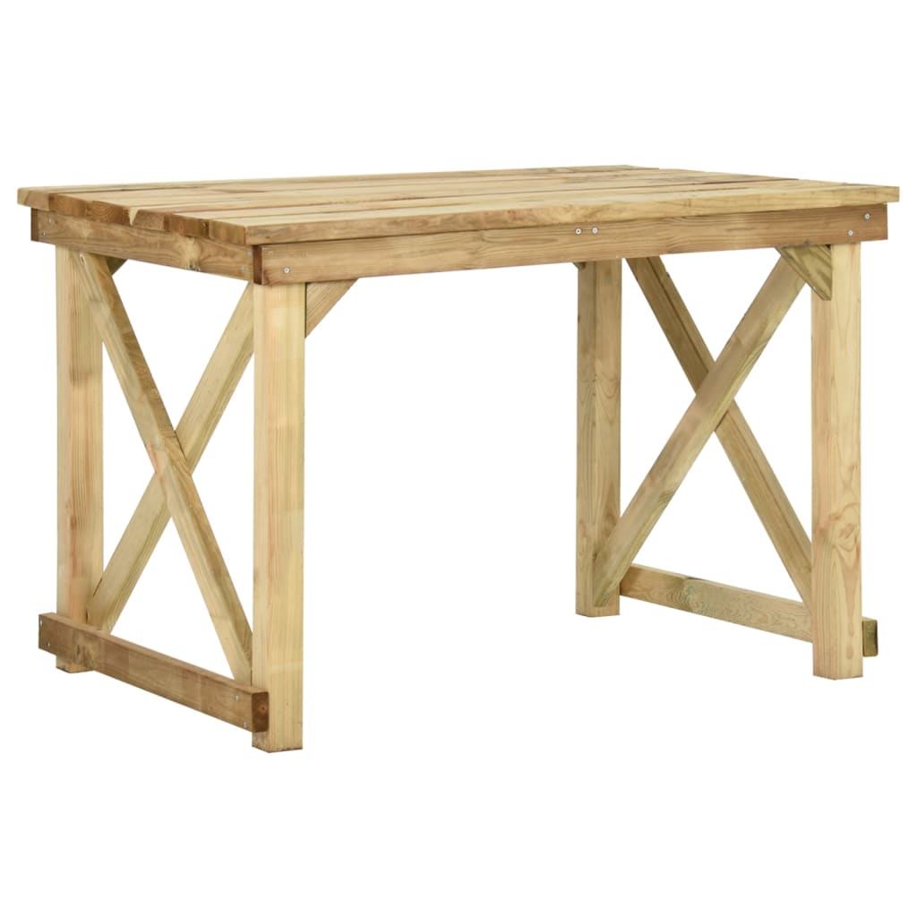 Tavolo da Giardino 110x79x75 cm Legno di Pino Impregnato cod mxl 34421