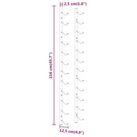 Portavini da Parete per 12 Bottiglie Oro in Ferro cod mxl 47086