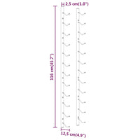 Portavini da Parete per 12 Bottiglie 2 pz Bianchi in Ferro cod mxl 46403