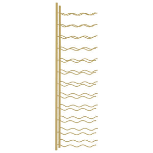 Portavini da Parete per 36 Bottiglie Oro in Ferro 340888