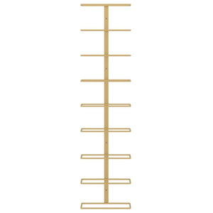 Portavini da Parete per 9 Bottiglie Dorato in Ferro 340901