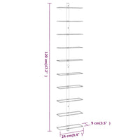 Portavini da Parete per 10 Bottiglie 2 pz Dorato in Metallo 340907