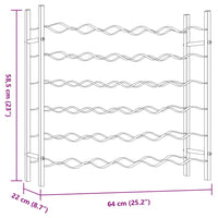 Portabottiglie per 36 Bottiglie Metallo Bianco cod mxl 43155