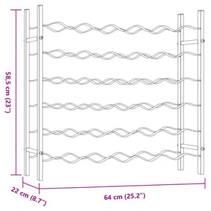 Portabottiglie per 36 Bottiglie Metallo Bianco cod mxl 43155