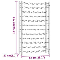 Portabottiglie per 72 Bottiglie Metallo Bianco 340912