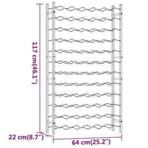 Portabottiglie per 72 Bottiglie Metallo Bianco 340912