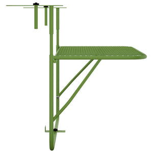 Tavolo da Balcone Verde 60x40 cm in Acciaio cod mxl 47896