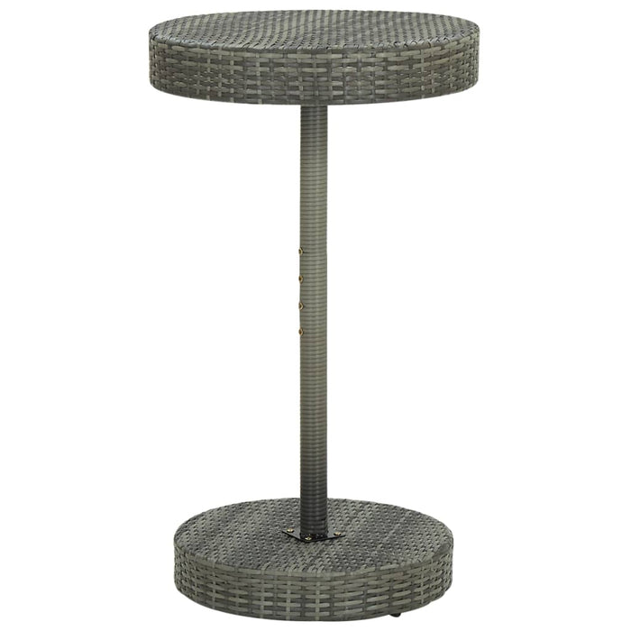 Set Bar da Giardino 3 pz con Cuscini in Polyrattan Grigio cod mxl 35228