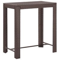 Set da Bar da Giardino 5 pz con Cuscini in Polyrattan Marrone 3094783