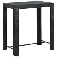 Set Bar da Giardino 5 pz con Cuscini Polyrattan Nero 3094784