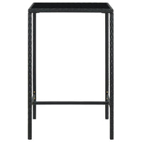 Set Bar da Giardino 5 pz con Cuscini in Polyrattan Nero