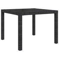 Set Mobili da Giardino 3 pz con Cuscini in Polyrattan Nero 3094841