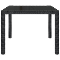 Set Mobili da Giardino 3 pz con Cuscini in Polyrattan Nero 3094841