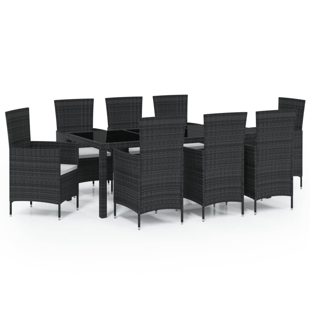 Set Mobili da Giardino 9 pz con Cuscini in Polyrattan cod mxl 38546