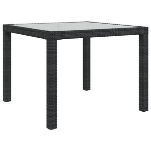 Set da Pranzo da Giardino 5 pz con Cuscini in Polyrattan Nero 3094866