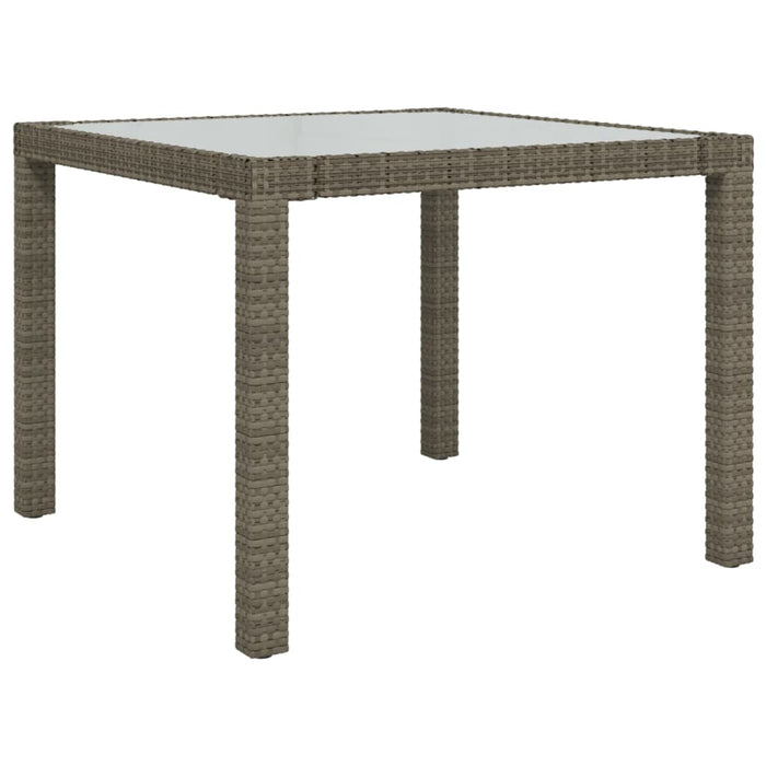 Set da Pranzo per Esterni 3 pz con Cuscini in Polyrattan Grigio cod mxl 38548