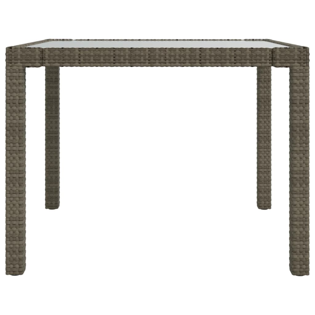 Set da Pranzo per Esterni 3 pz con Cuscini in Polyrattan Grigio cod mxl 38548