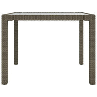 Set da Pranzo per Esterni 3 pz con Cuscini in Polyrattan Grigio cod mxl 38548