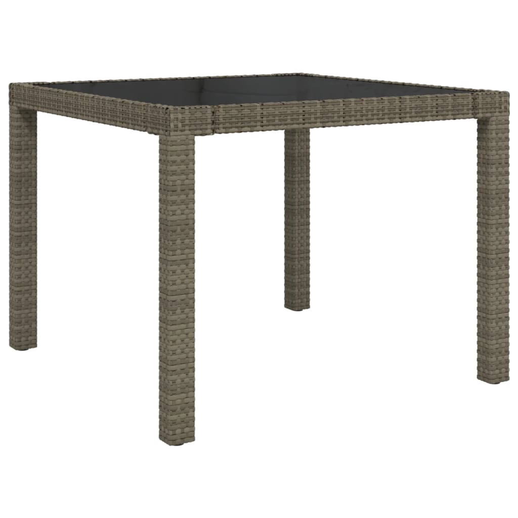 Set da Pranzo per Esterni 3 pz con Cuscini in Polyrattan Grigio cod mxl 38549