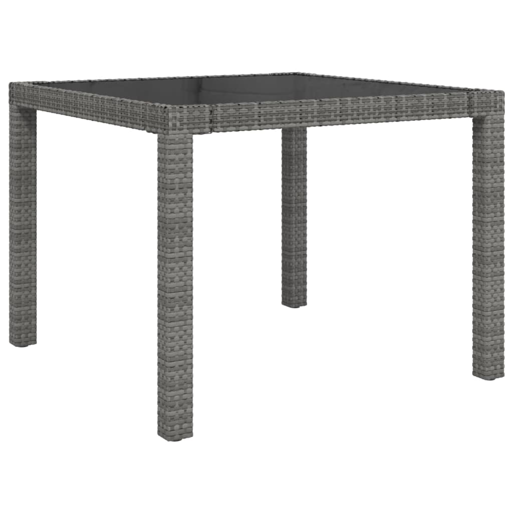 Set da Pranzo da Giardino 5 pz con Cuscini in Polyrattan Grigio cod mxl 39915