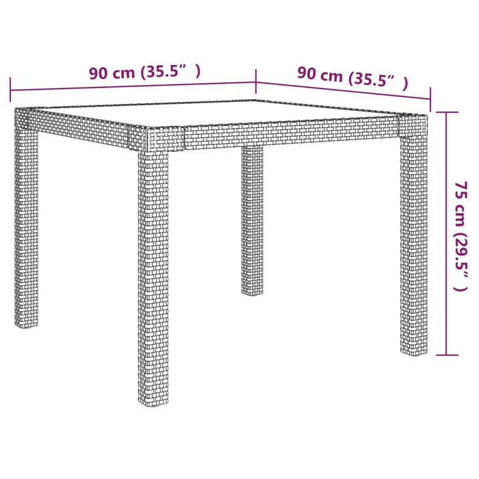 Set da Pranzo da Giardino 5 pz con Cuscini in Polyrattan Grigio cod mxl 39915