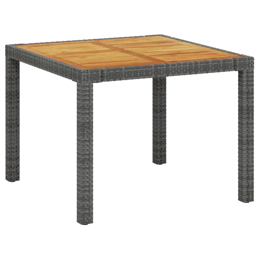 Set da Pranzo da Giardino 3 pz con Cuscini in Polyrattan Grigio 3094917