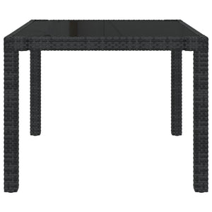 Set Mobili da Giardino 5 pz con Cuscini in Polyrattan Nero 3094926