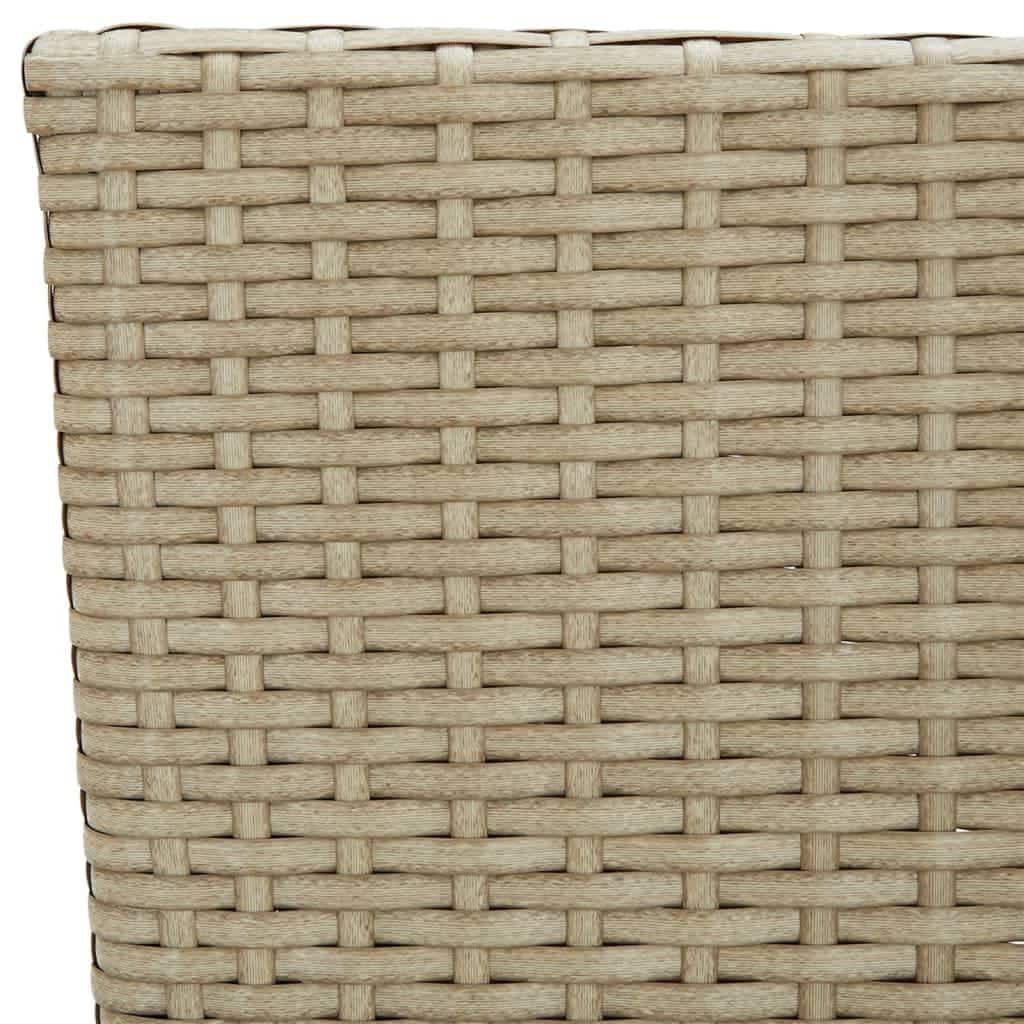 Set Pranzo da Giardino 3 pz con Cuscini in Polyrattan Beige cod mxl 38578