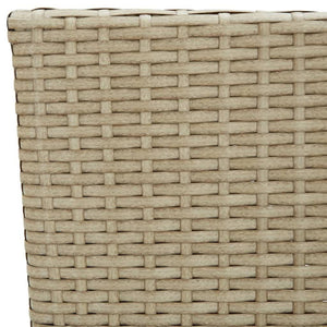 Set Pranzo da Giardino 5 pz con Cuscini in Polyrattan Beige 3094987