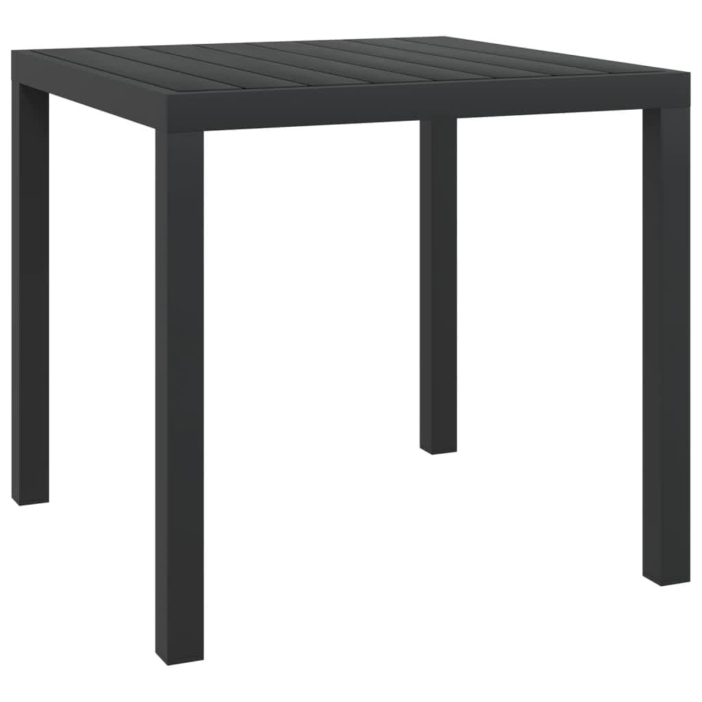 Set da Pranzo per Giardino 3 pz con Cuscini Polyrattan Nero 3095009