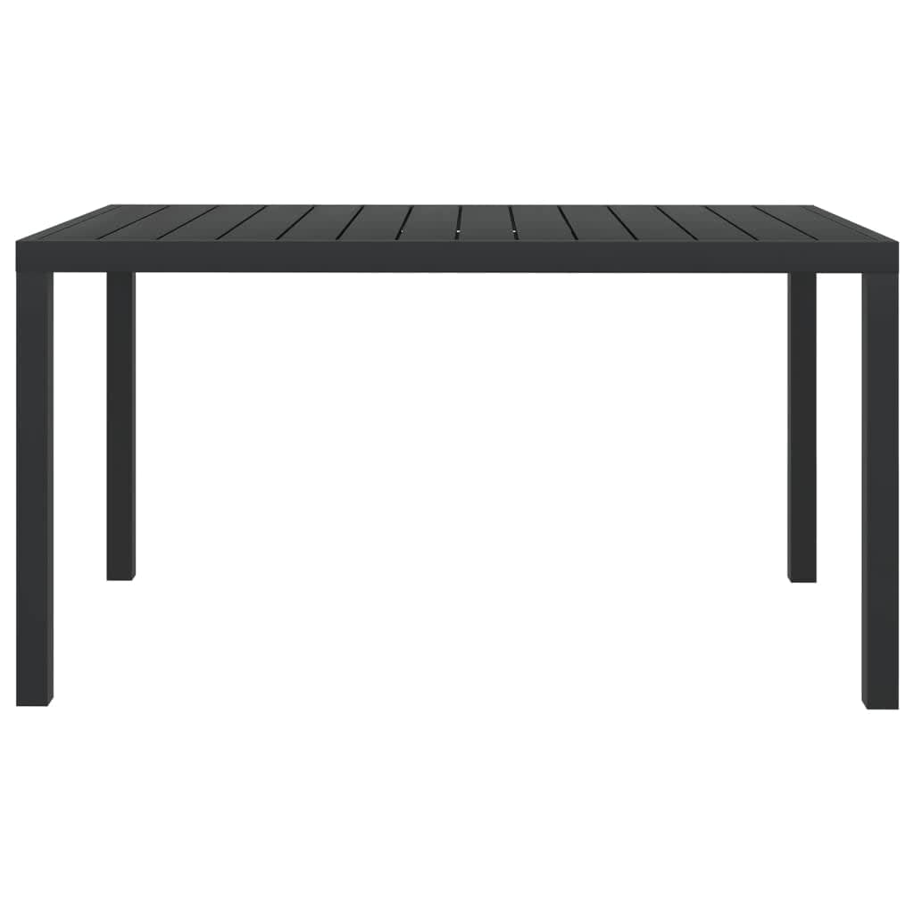 Set da Pranzo per Giardino 5 pz con Cuscini Polyrattan Nero 3095011