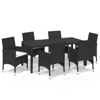 Set da Pranzo per Giardino 7 pz con Cuscini Polyrattan Nerocod mxl 69433