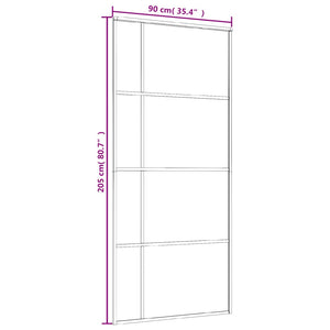 Porta Scorrevole in Vetro ESG e Alluminio 90x205 cm Bianca 151684