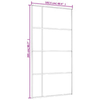 Porta Scorrevole in Vetro ESG e Alluminio 102,5x205 cm Nera 151686