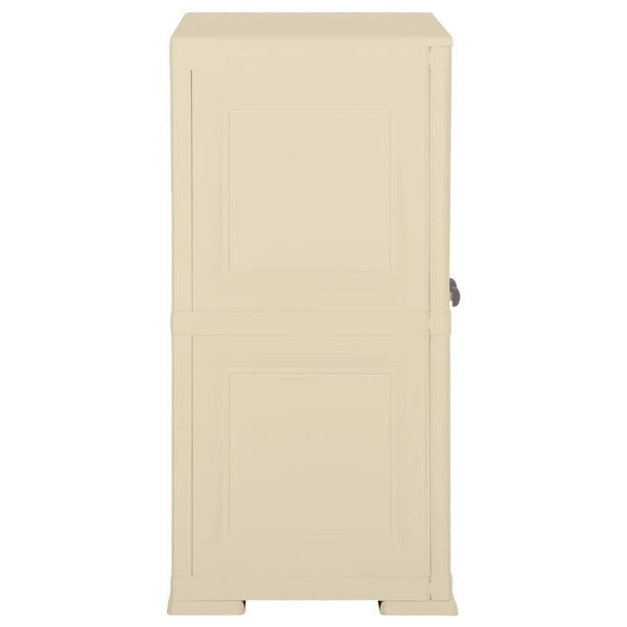 Armadietto in Plastica 79x43x85,5 cm Effetto Legno Bianco