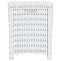 Baule da Giardino 39x39x46 cm in Rattan PP Bianco cod mxl 71139