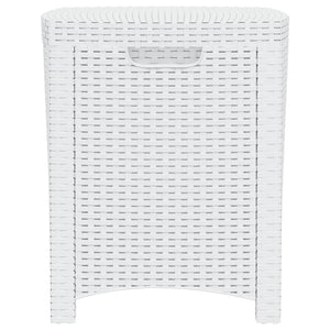 Baule da Giardino 39x39x46 cm in Rattan PP Bianco cod mxl 71139