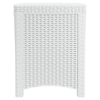 Baule da Giardino 39x39x46 cm in Rattan PP Bianco cod mxl 71139