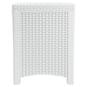 Baule da Giardino 39x39x46 cm in Rattan PP Bianco cod mxl 71139