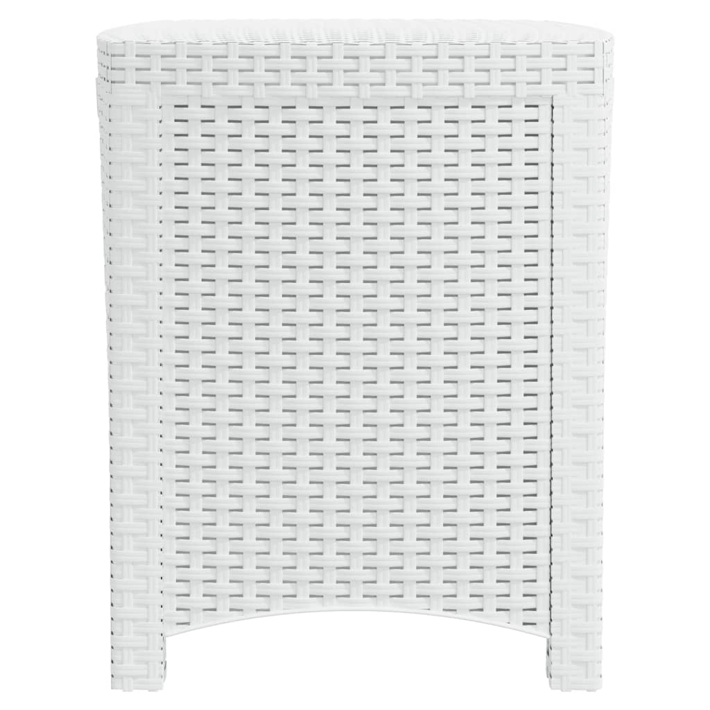 Baule da Giardino 39x39x46 cm in Rattan PP Bianco 318233