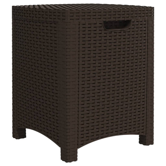 Baule da Giardino 39x39x46 cm Marrone in Rattan PP cod mxl 77075